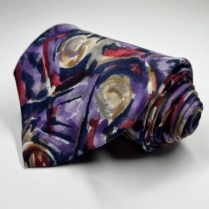 Vintage Miles Davis Silk Men's Necktie Colorful Abstract Watercolor Art Jazz USA